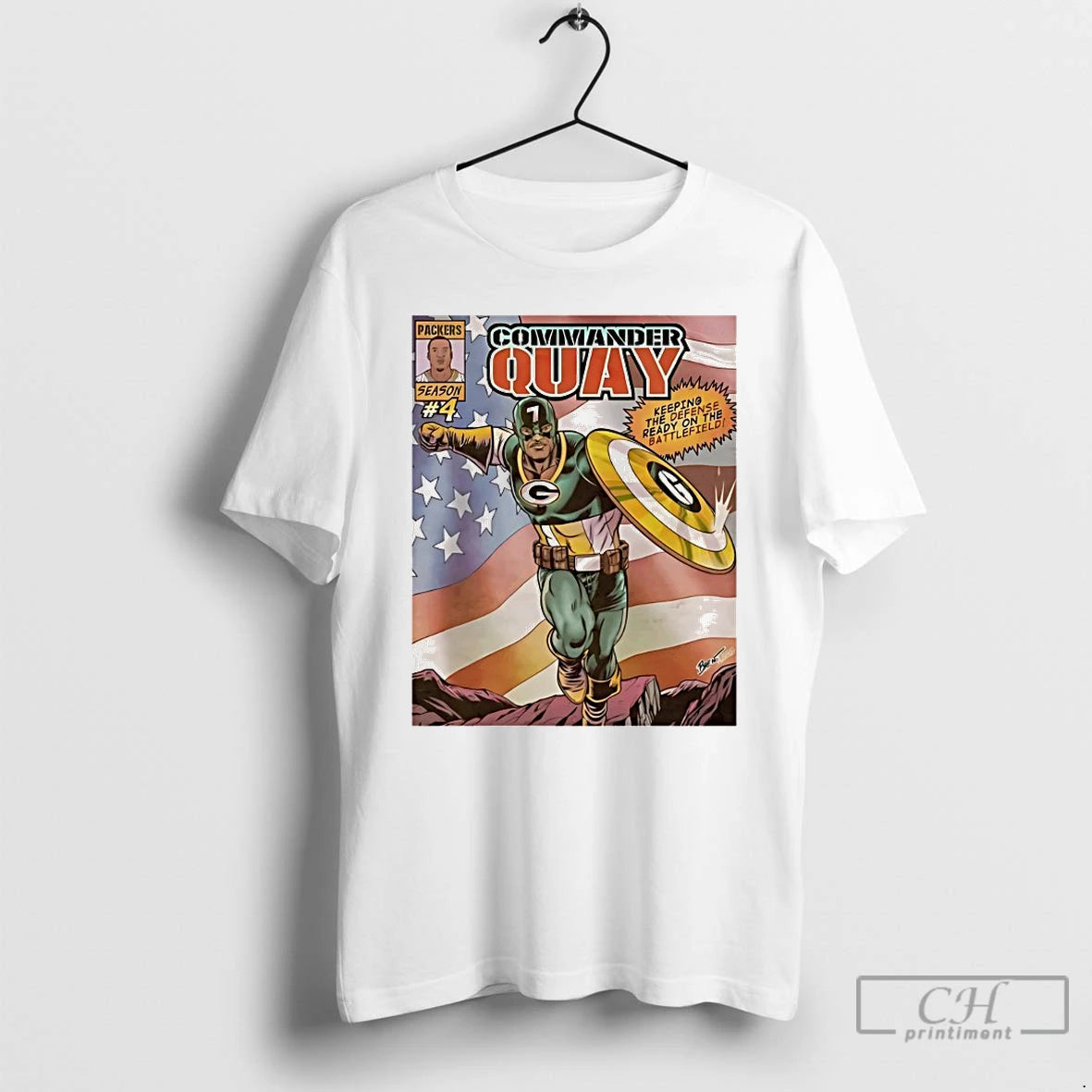 Premium Green Bay Packers Commander Quay Walker T-Shirts, Hoodie, Sweatshirt | AU01DripNestTees.com