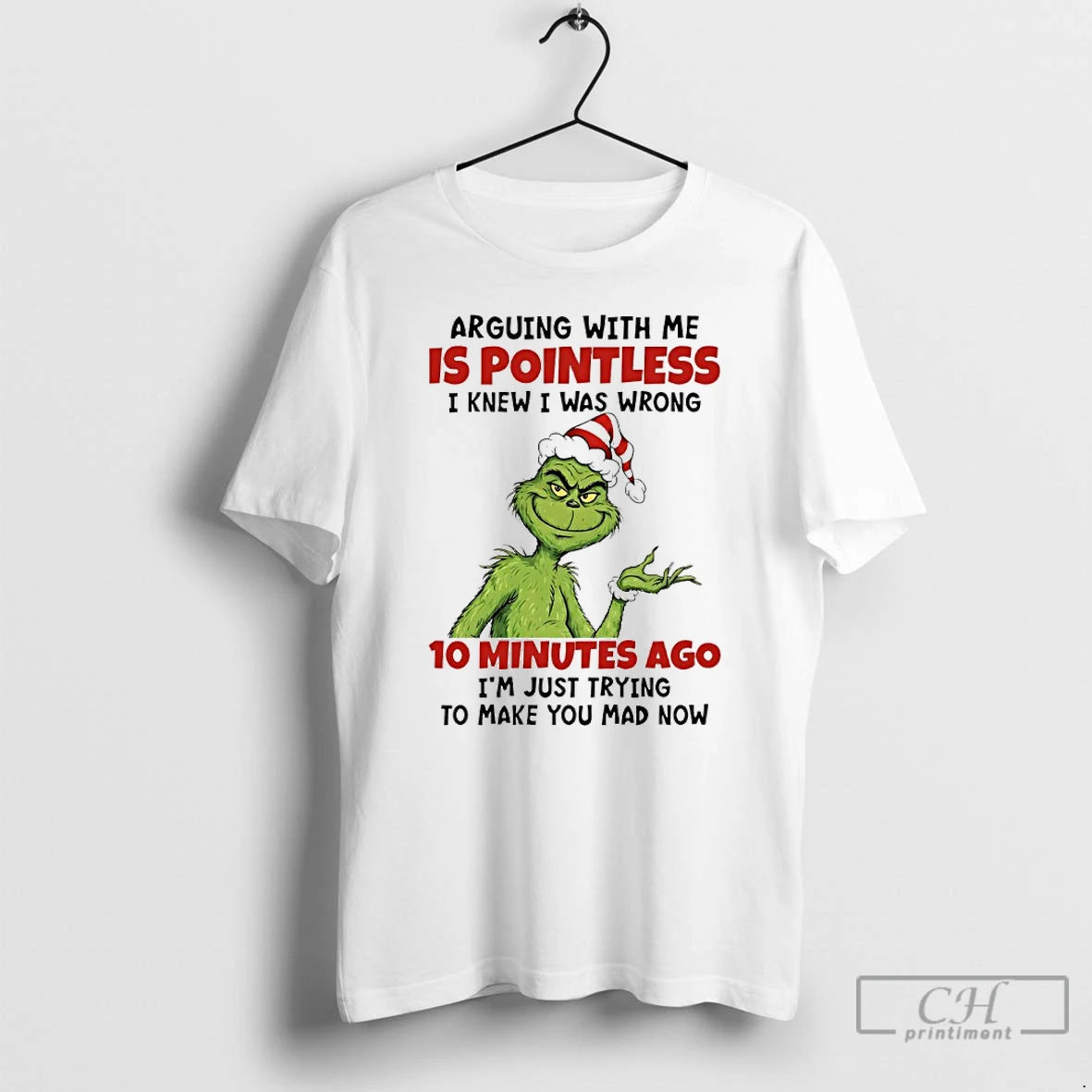 Premium Grinch Santa Claus Arguing With Me Is Pointless I Knew I Was Wrong 10 T-Shirts, Hoodie, Sweatshirt