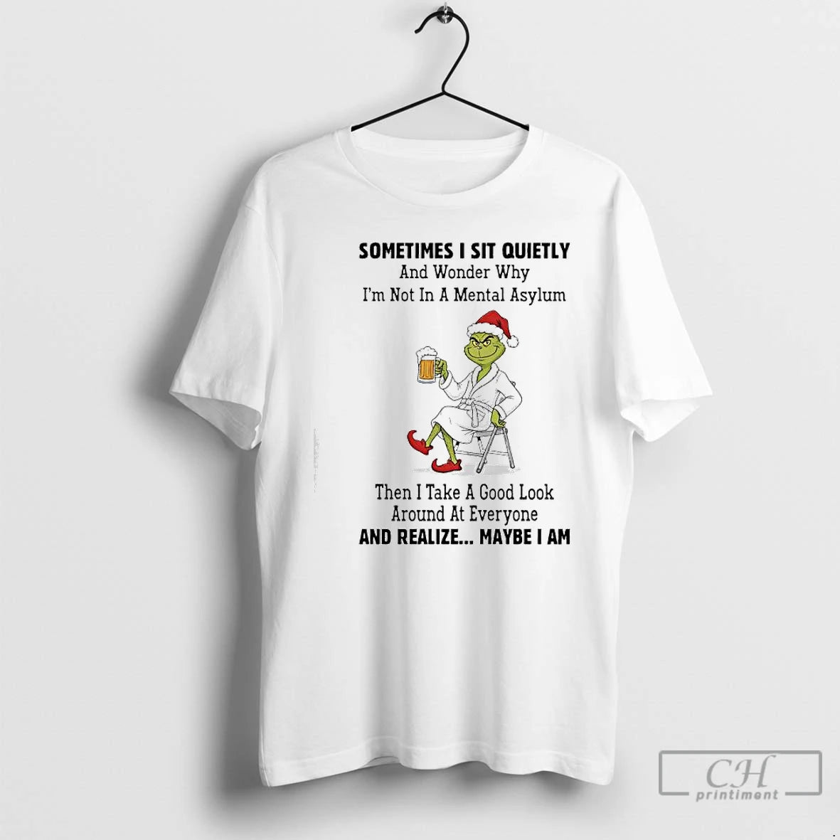 Premium Grinch Sometimes I Sit Quietly Maybe I Am T-Shirts, Hoodie, Sweatshirt | AU01DripNestTees.com