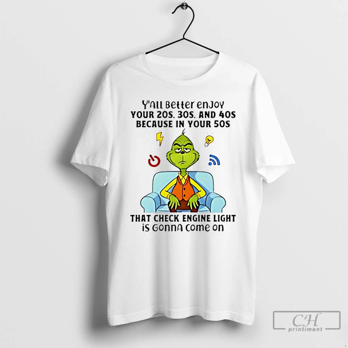 Premium Grinch That Check Engine Light Is Gonna Come On T-Shirts, Hoodie, Sweatshirt | AU01DripNestTees.com