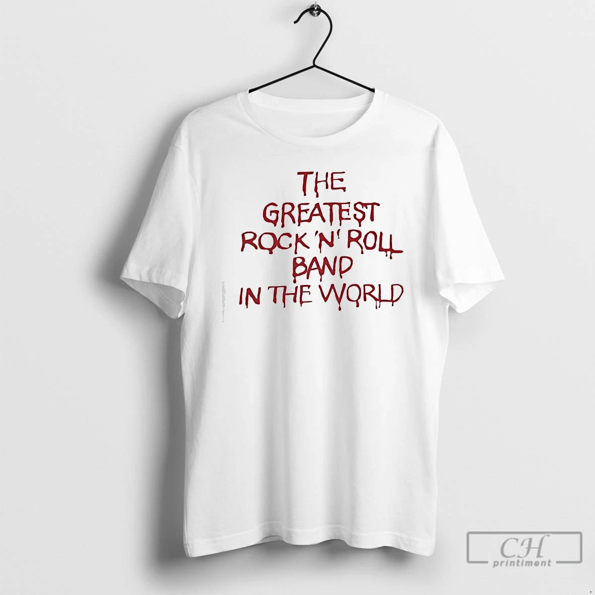 Premium He Greatest Rock Nroll Band In The World Text T-Shirts, Hoodie, Sweatshirt | AU01DripNestTees.com