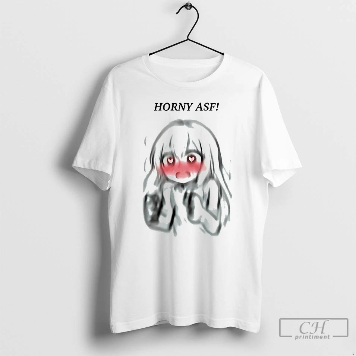 Premium Horny Asf The Girl Blushed T-Shirts, Hoodie, Sweatshirt | AU01DripNestTees.com