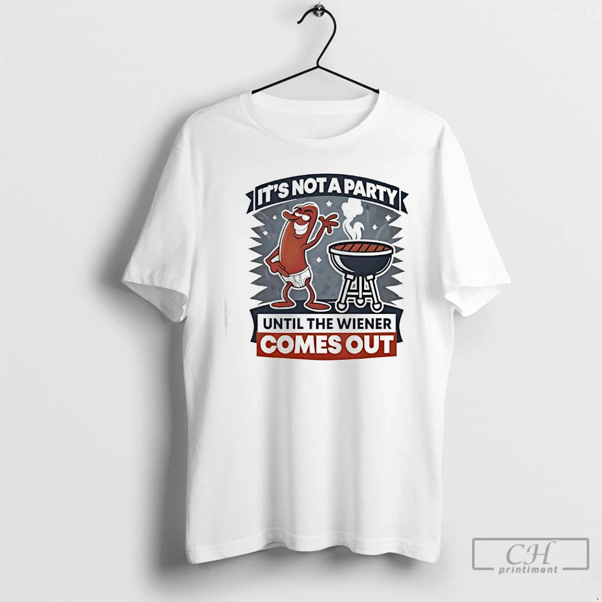 Premium Hot Dog Its Not A Party Until The Wiener Comes Out T Shirts Sweater Hoodie, Sweatshirt | AU01DripNestTees.com