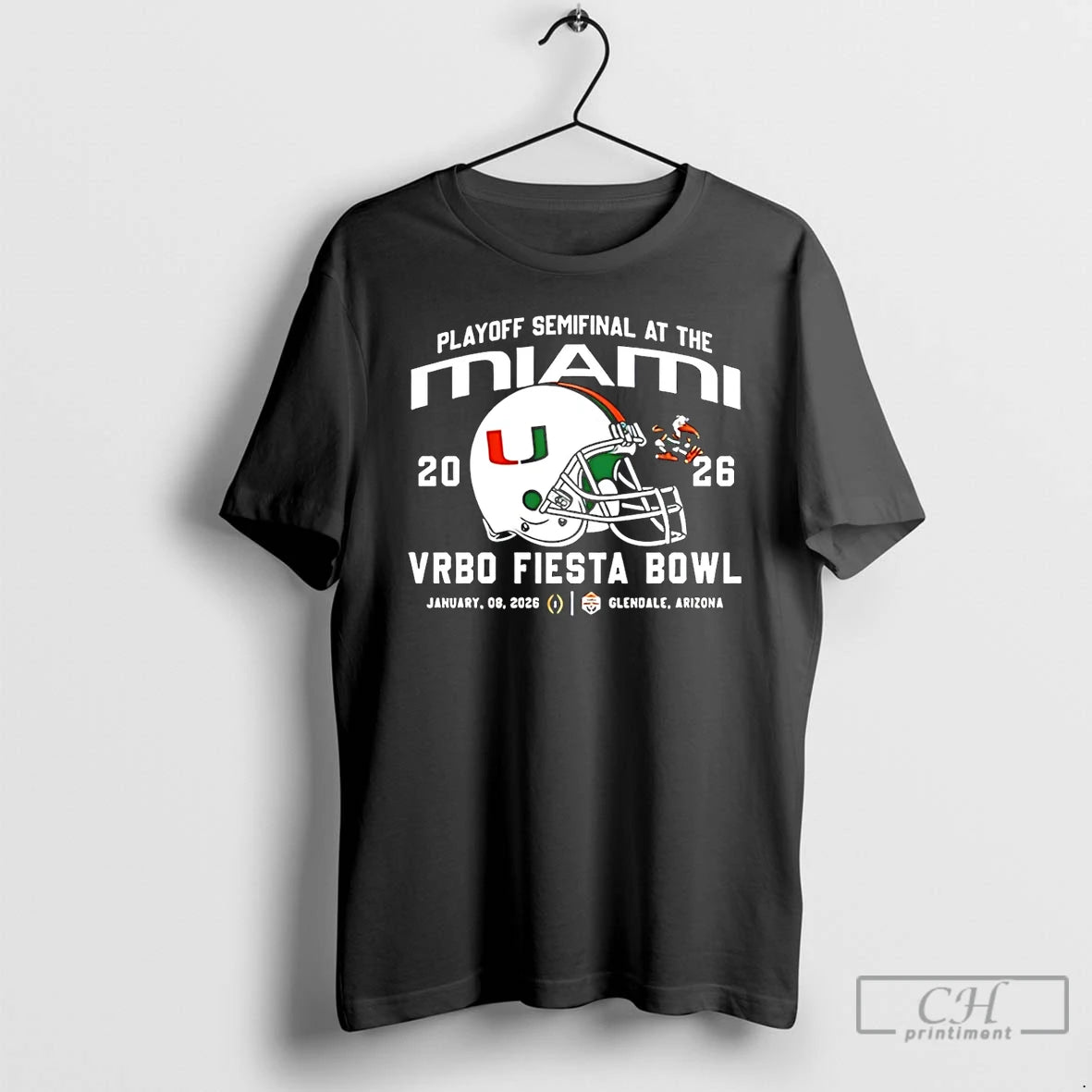 Premium Hurricanes Vrbo Fiesta Bowl 2026 Playoff Semifinal At The Miami T-Shirts, Hoodie, Sweatshirt | AU01DripNestTees.com