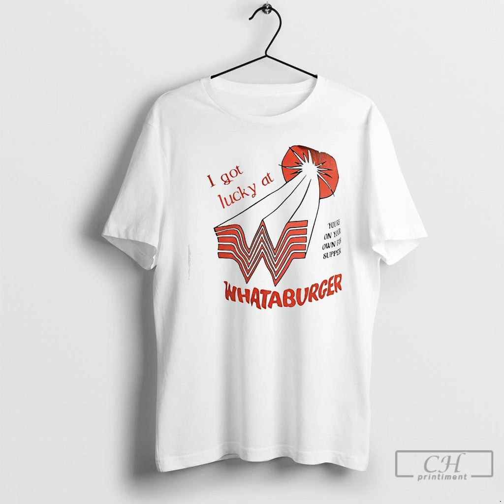 Premium I Got Lucky At Whataburger Exclusive Logo T-Shirts, Hoodie, Sweatshirt | AU01DripNestTees.com