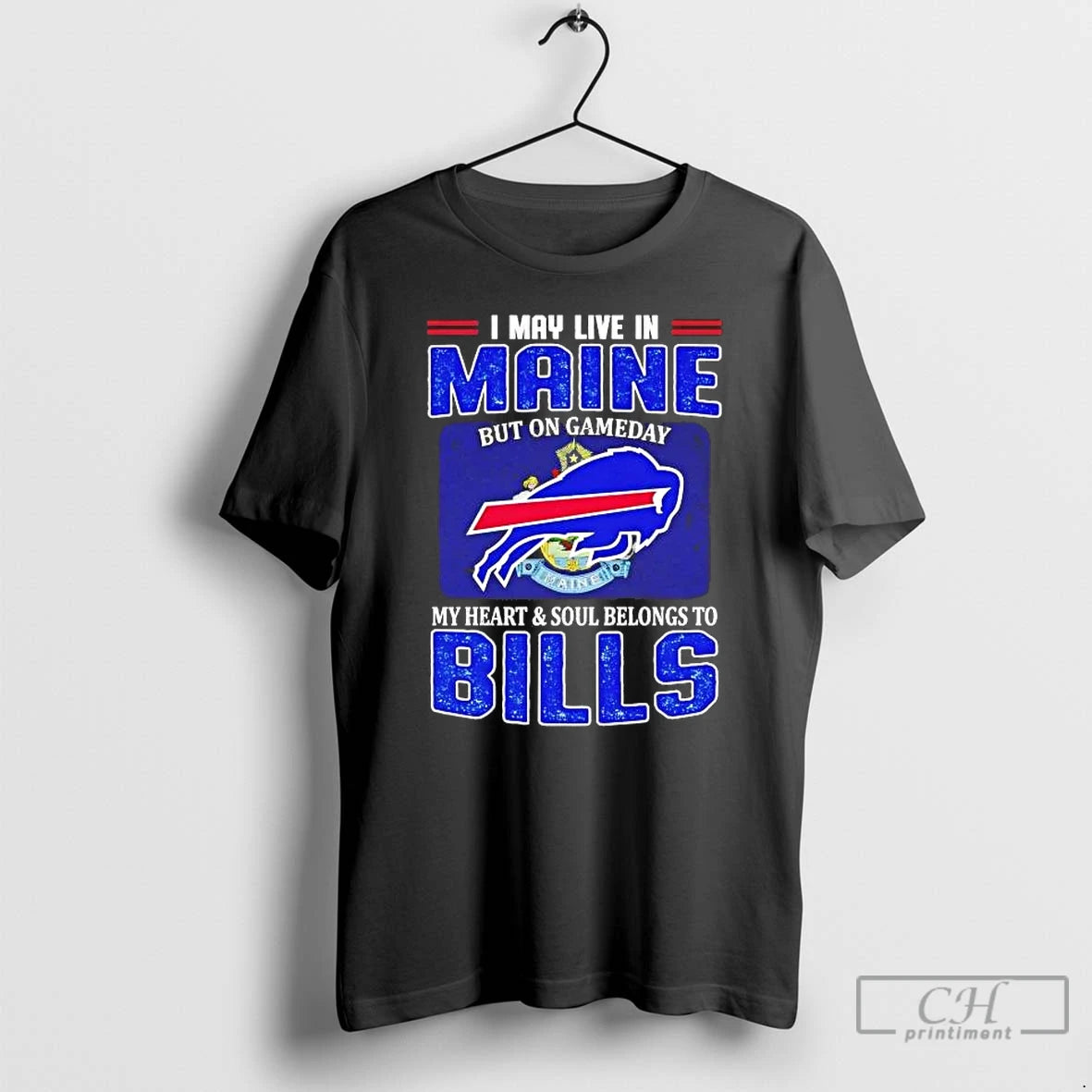 Premium I May Live In Maine But On Gameday My Heart And Soul Belongs To T-Shirts, Hoodie, Sweatshirt | AU01DripNestTees.com