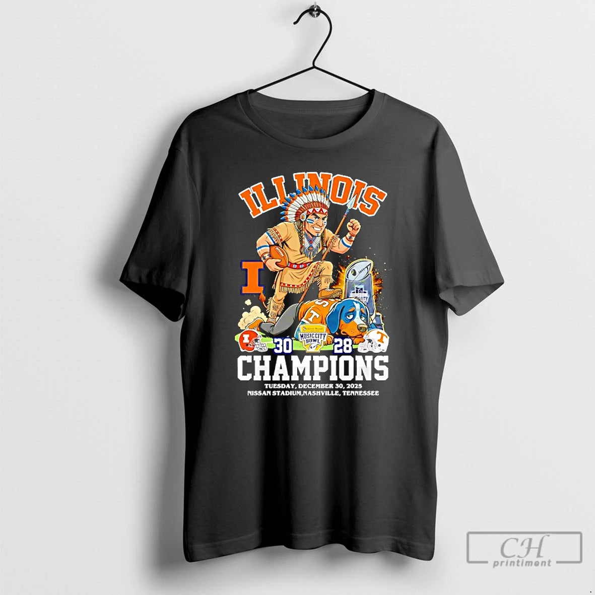 Premium Illinois Fighting Illini Beat Tennessee Volunteers Champions T-Shirts, Hoodie, Sweatshirt | AU01DripNestTees.com