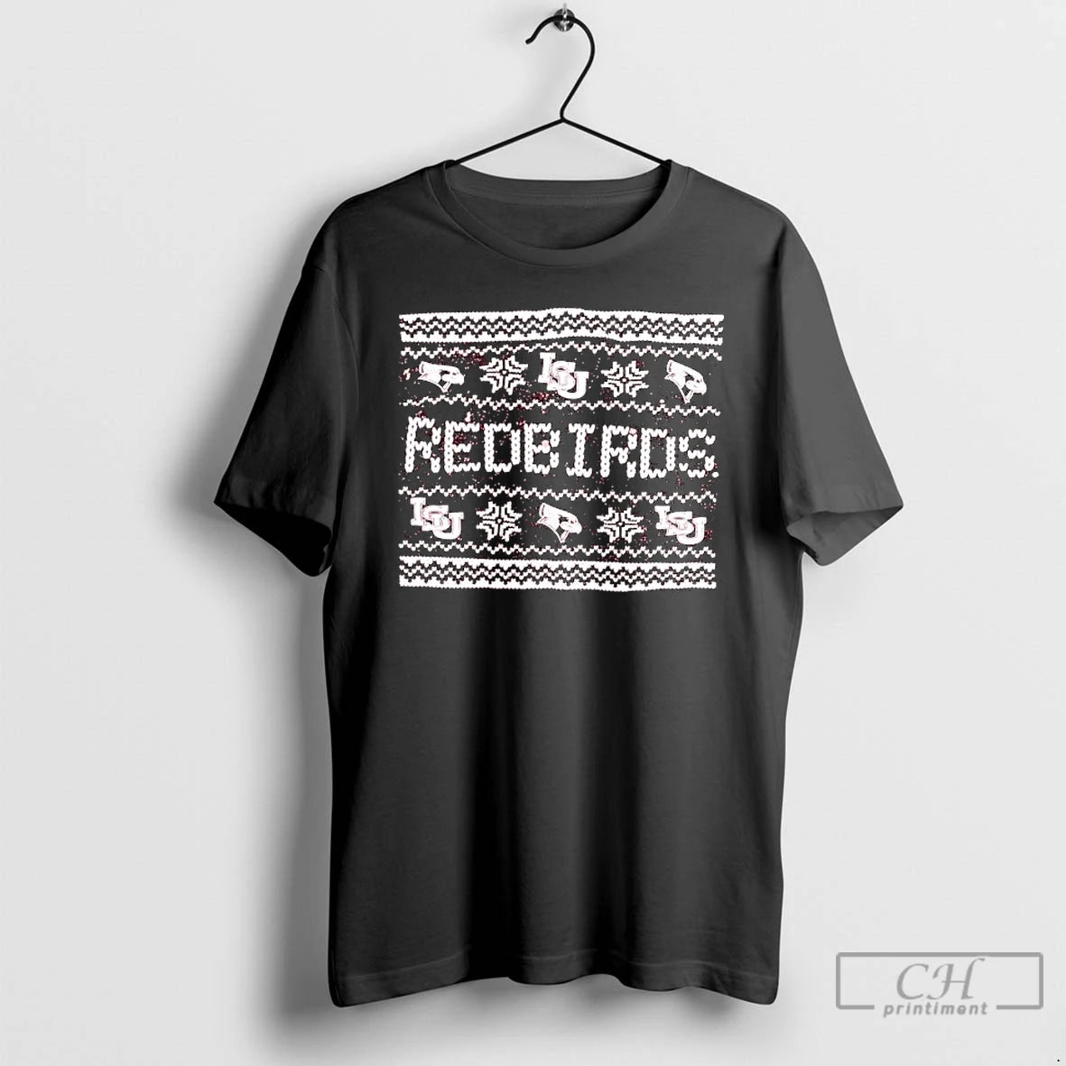 Premium Illinois State University Isu Redbirds Ugly Christmas T-Shirts, Hoodie, Sweatshirt | AU01DripNestTees.com