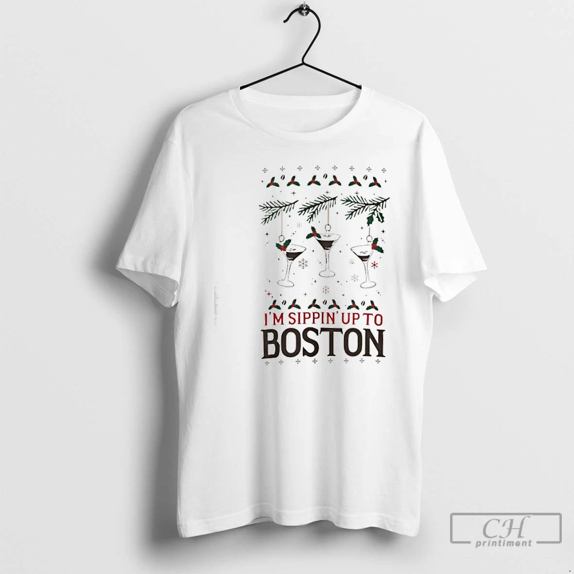 Premium Im Sippin Up To Boston Espresso Martini Ugly T-Shirts, Hoodie, Sweatshirt | AU01DripNestTees.com