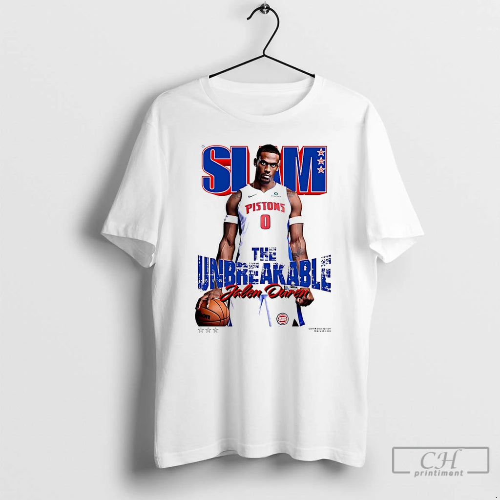 Premium Jalen Duren Detroit Pistons The Unbreakable Slam Cover T-Shirts, Hoodie, Sweatshirt | AU01DripNestTees.com