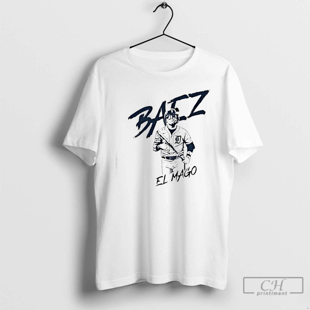 Premium Javier Baez El Mago Detroit Tigers Player Caricature T-Shirts, Hoodie, Sweatshirt | AU01DripNestTees.com