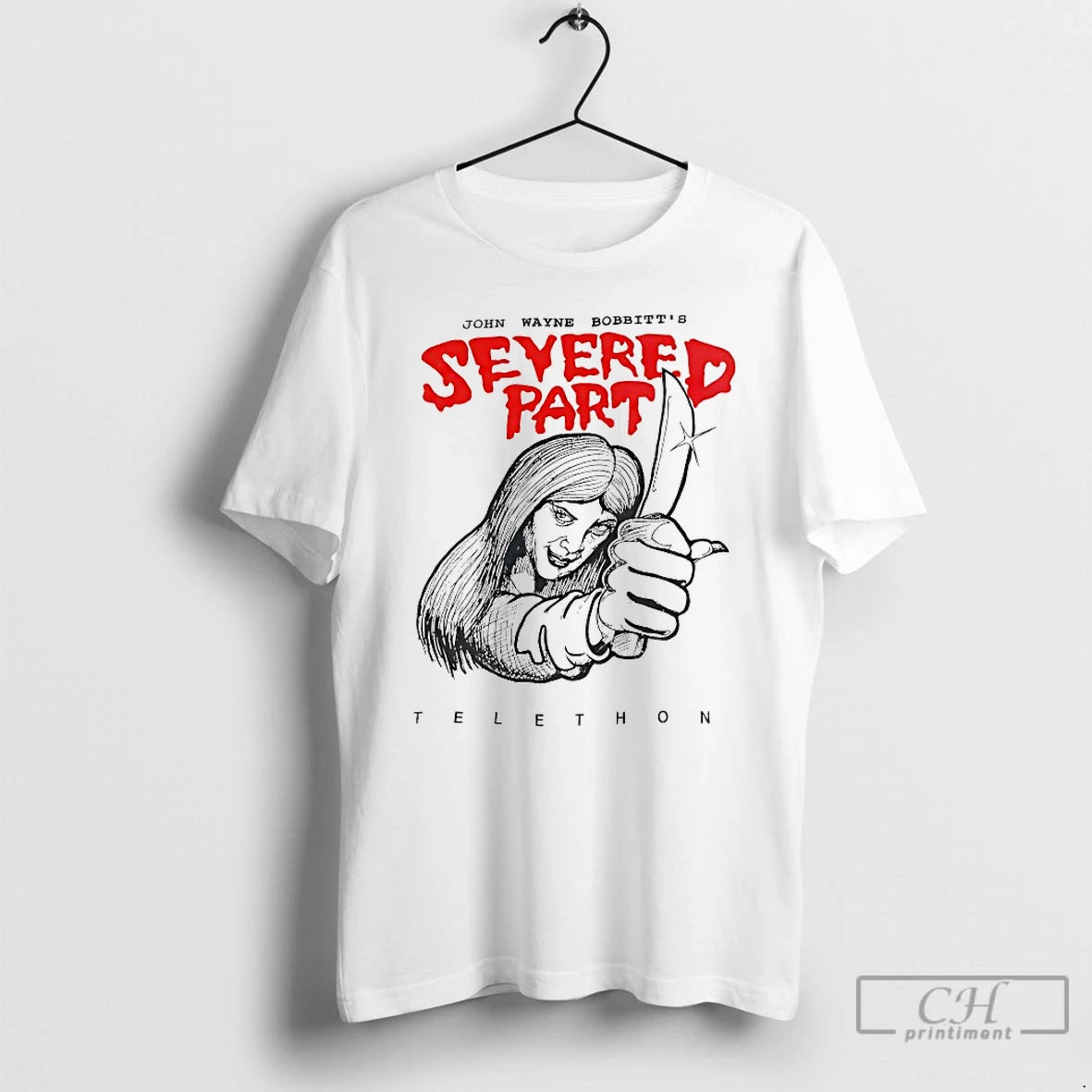 Premium John Wayne Bobbitts Severed Part Telethon T-Shirts, Hoodie, Sweatshirt | AU01DripNestTees.com
