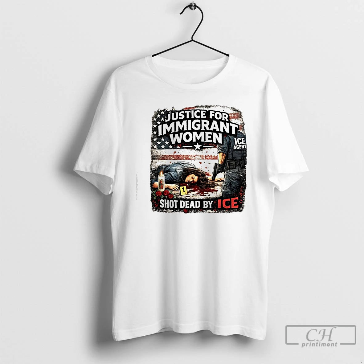 Premium Justice For Immigrant Women Shot Dead By Ice T-Shirts, Hoodie, Sweatshirt | AU01DripNestTees.com