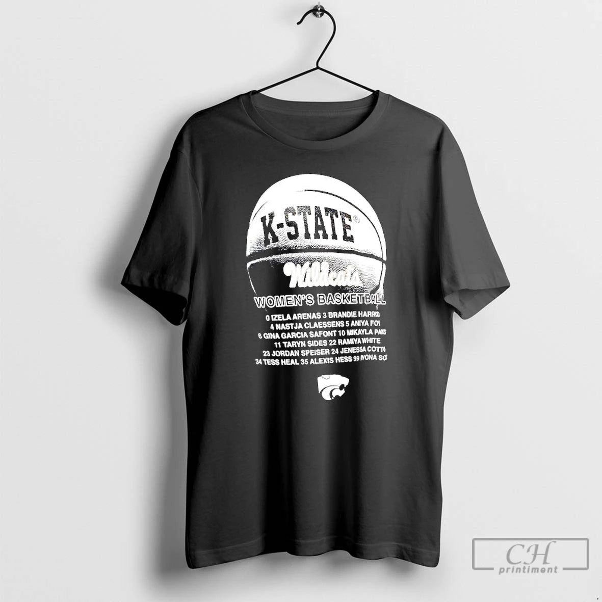 Premium K State Wildcats Womens Basketball Players Listed Name T-Shirts, Hoodie, Sweatshirt | AU01DripNestTees.com
