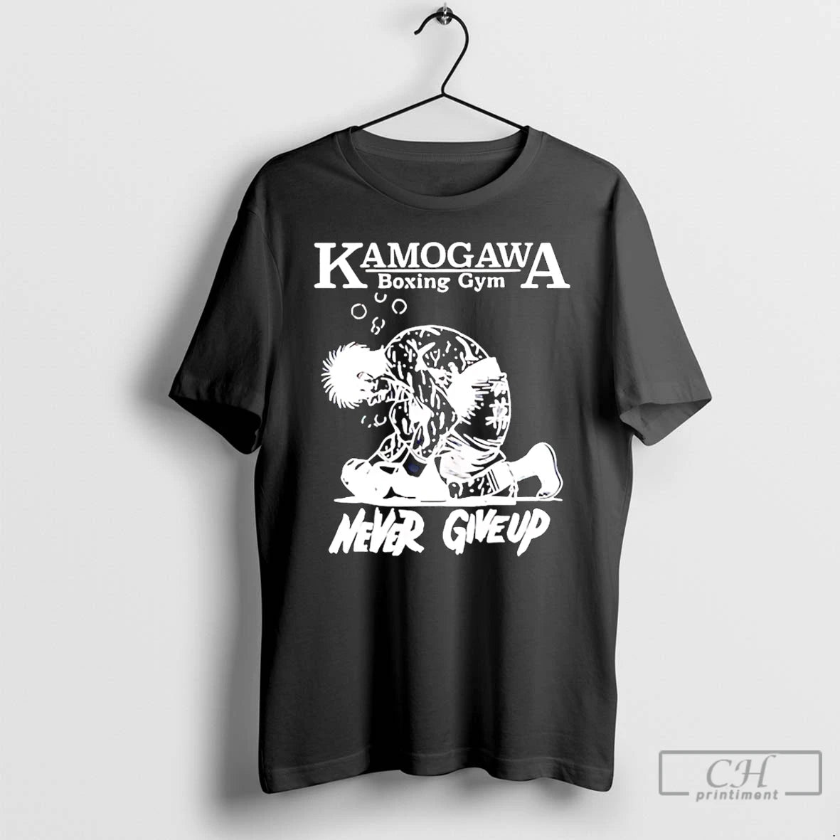 Premium Kbg Kamogawa Boxing Boxing Gym Never Give Up Sketch T-Shirts, Hoodie, Sweatshirt | AU01DripNestTees.com