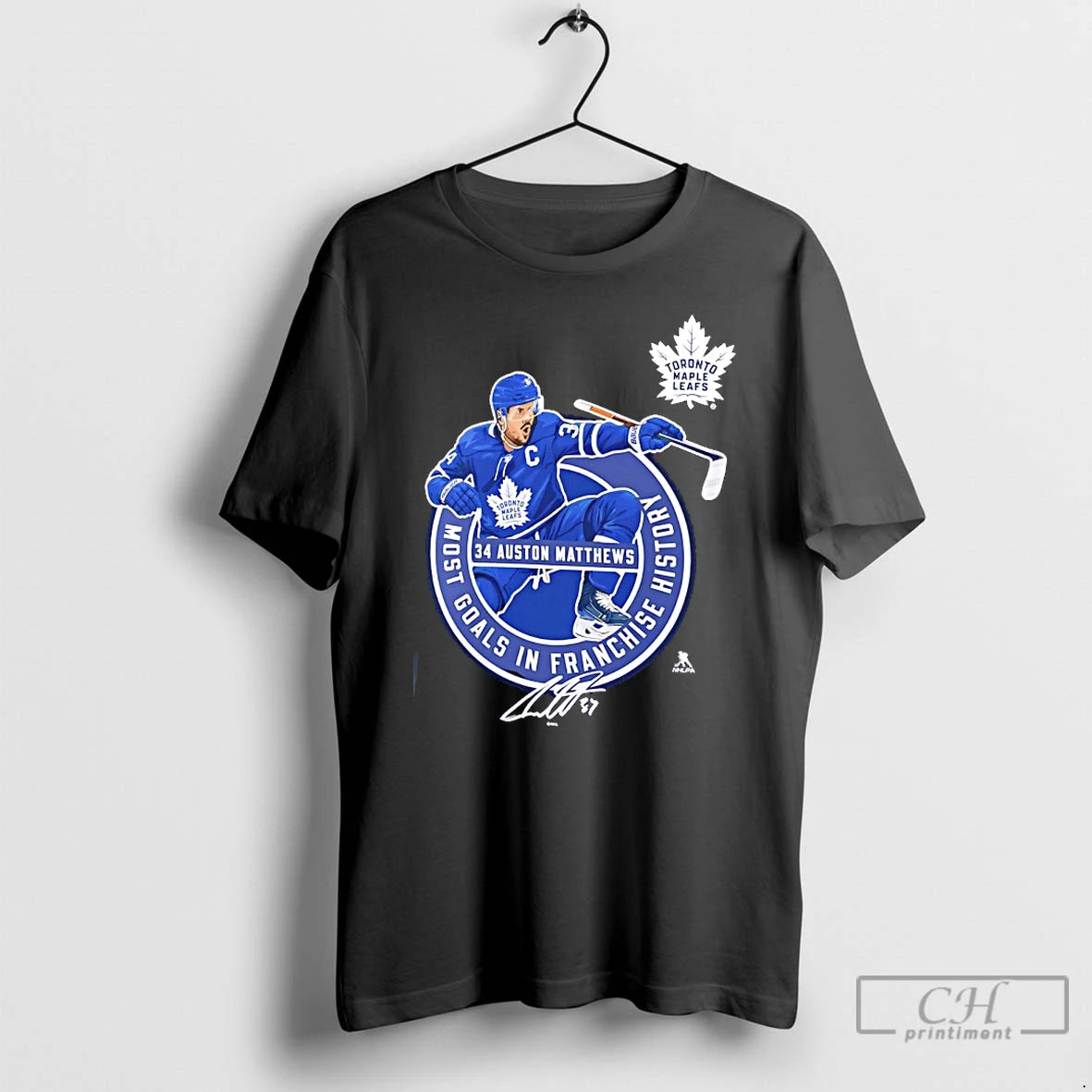 Premium Leafs Auston Matthews Most Goals In Franchise History Signature T-Shirts, Hoodie, Sweatshirt | AU01DripNestTees.com