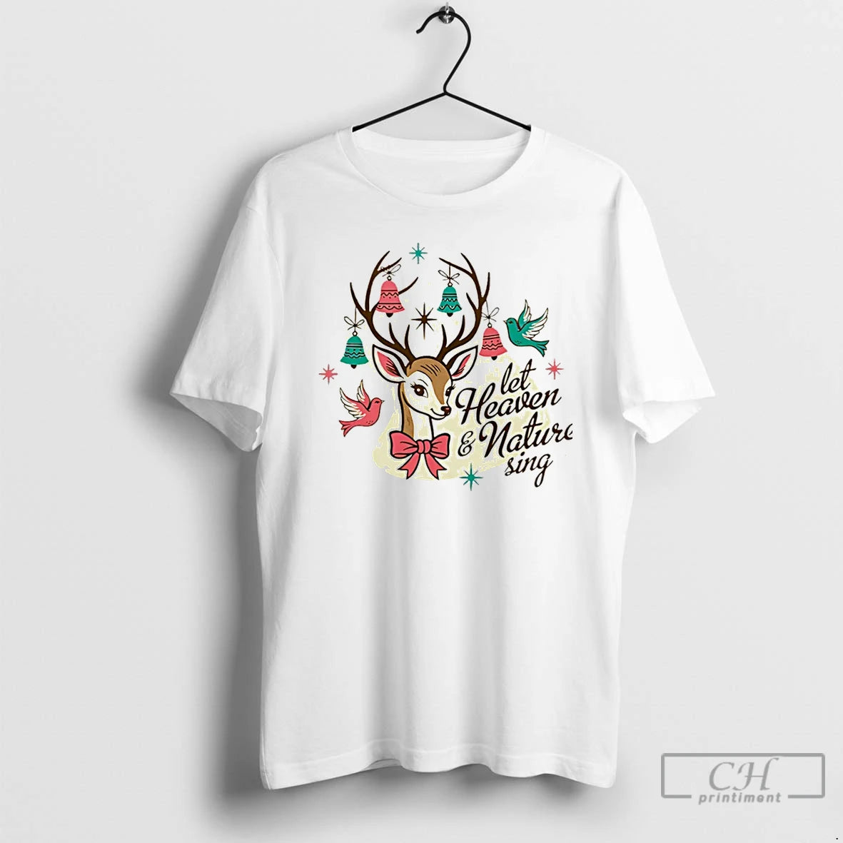Premium Let Heaven And Nature Sing Christmas Retro Christmas T-Shirts, Hoodie, Sweatshirt | AU01DripNestTees.com