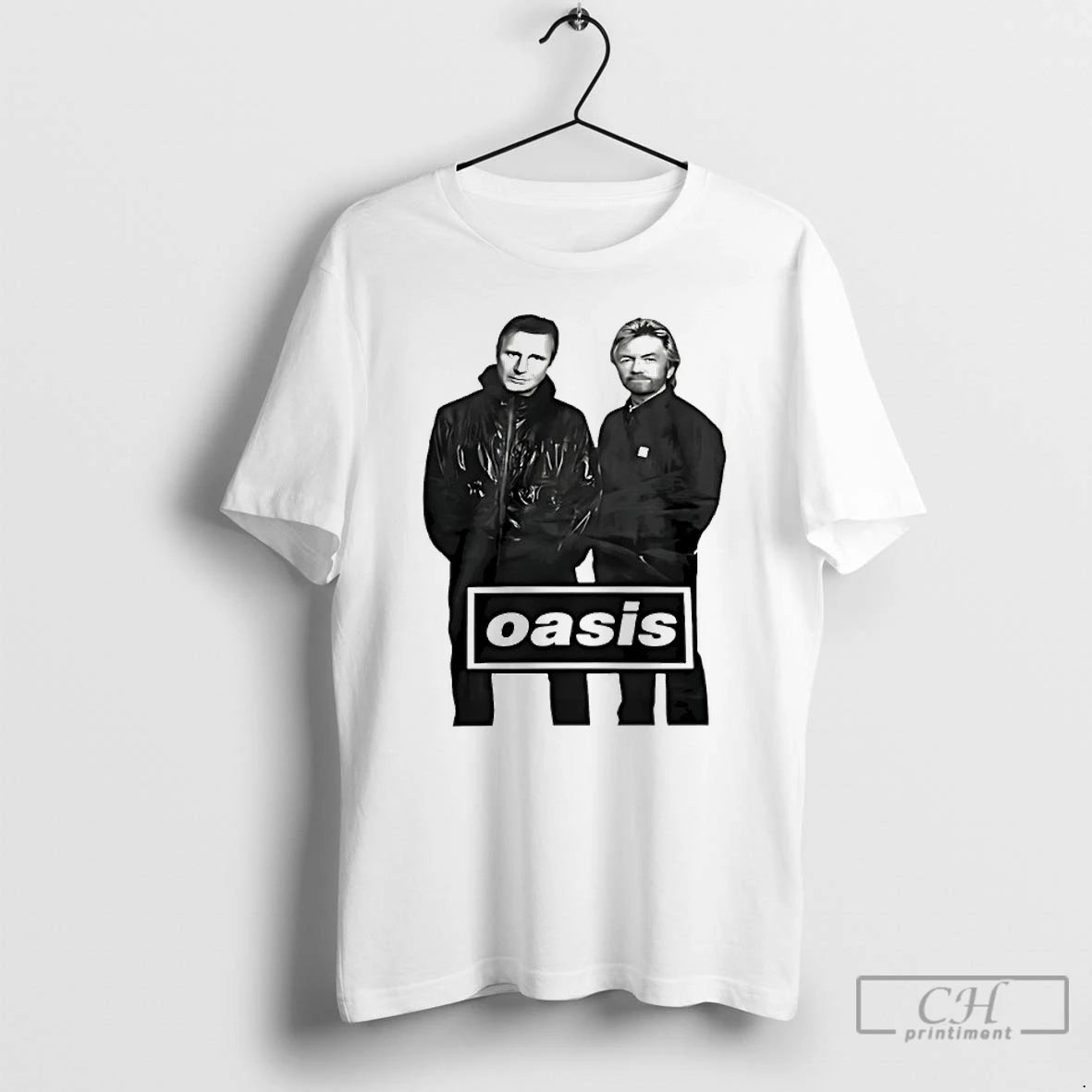 Premium Liam Neeson And Noel Edmonds Oasis T-Shirts, Hoodie, Sweatshirt | AU01DripNestTees.com