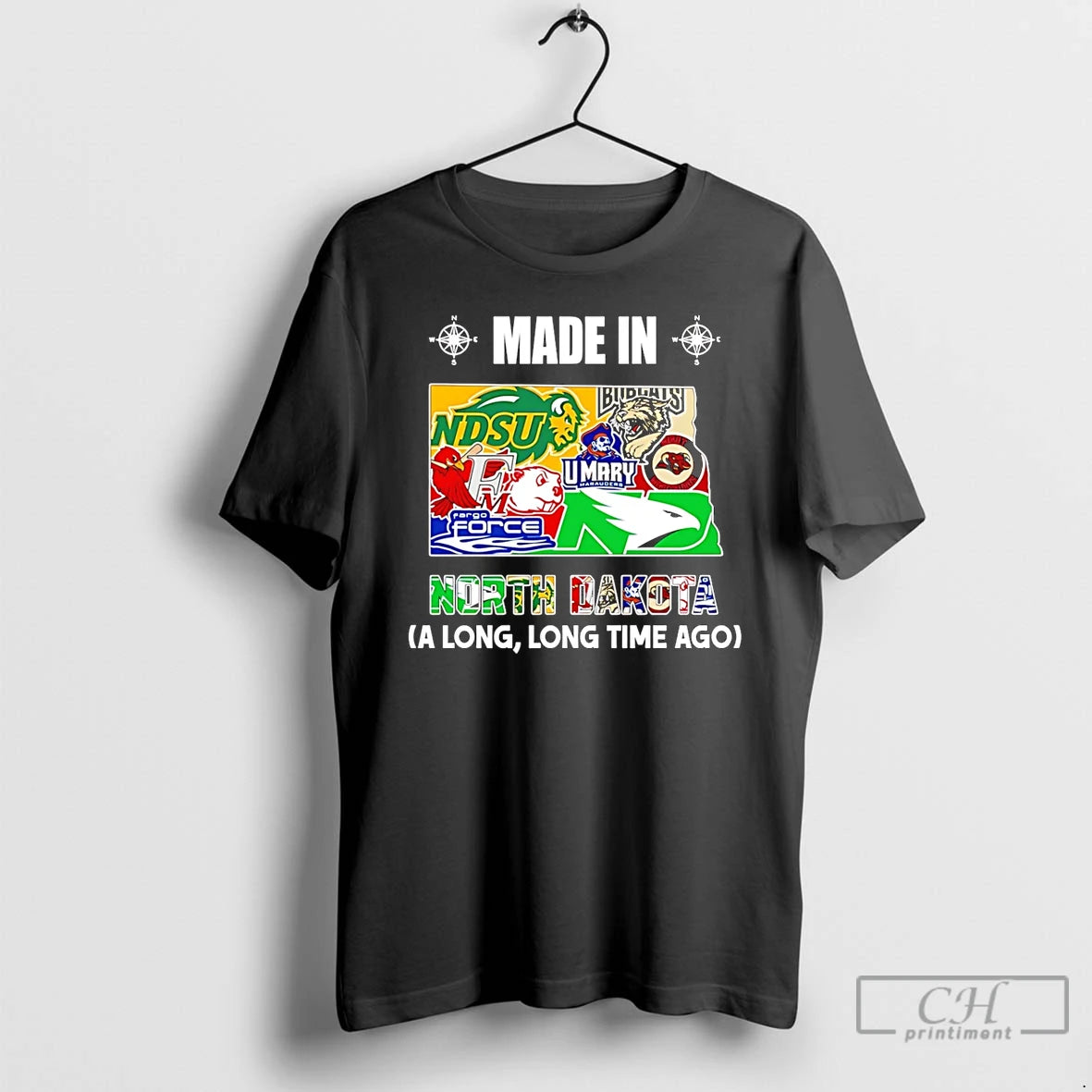 Premium Made In North Dakota A Long Long Time Ago State T-Shirts, Hoodie, Sweatshirt | AU01DripNestTees.com