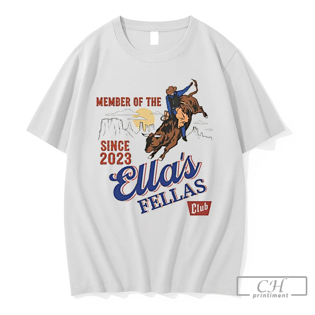Premium Member Of The Ellas Fellas Club Vintage Western Concert Graphic