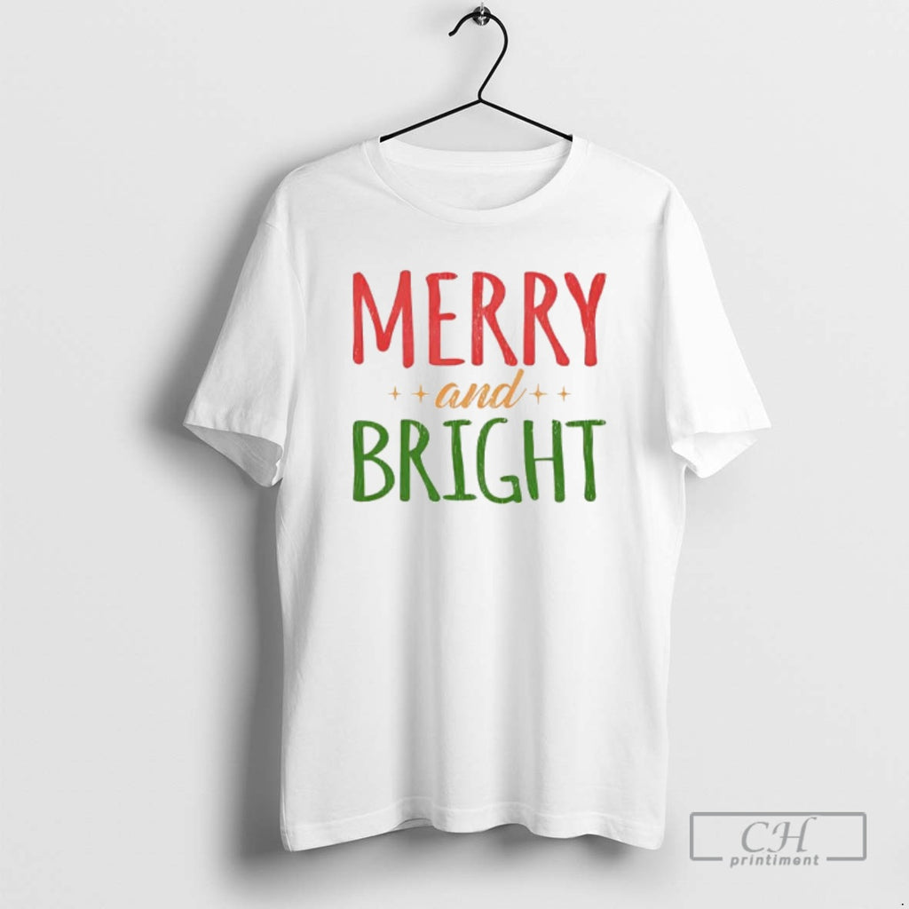 Premium Merry Bright Christmas Shirt Sweater Hoodie, Sweatshirt | AU01DripNestTees.com