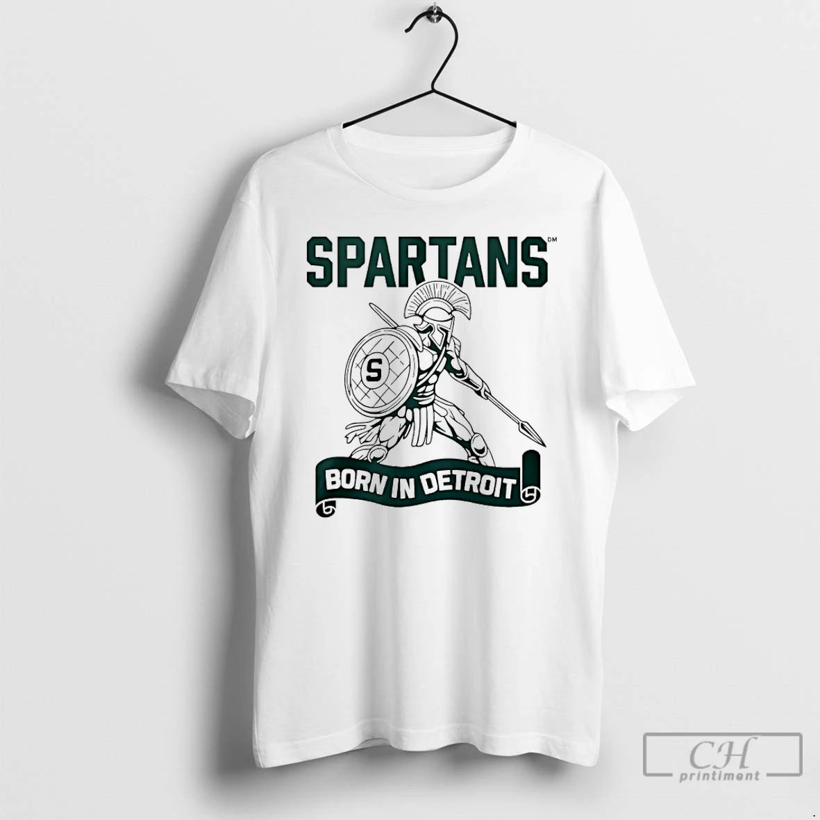 Premium Michigan State Spartans Born In Detroit T-Shirts, Hoodie, Sweatshirt | AU01DripNestTees.com