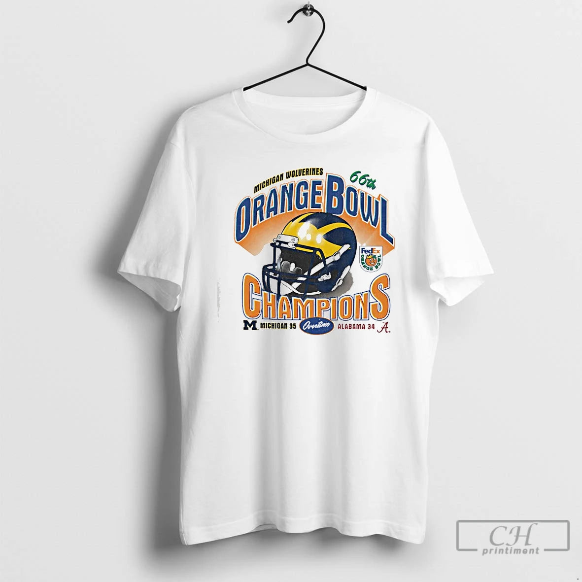 Premium Michigan Wolverines Orange Bowl History Champions 66th T-Shirts, Hoodie, Sweatshirt | AU01DripNestTees.com