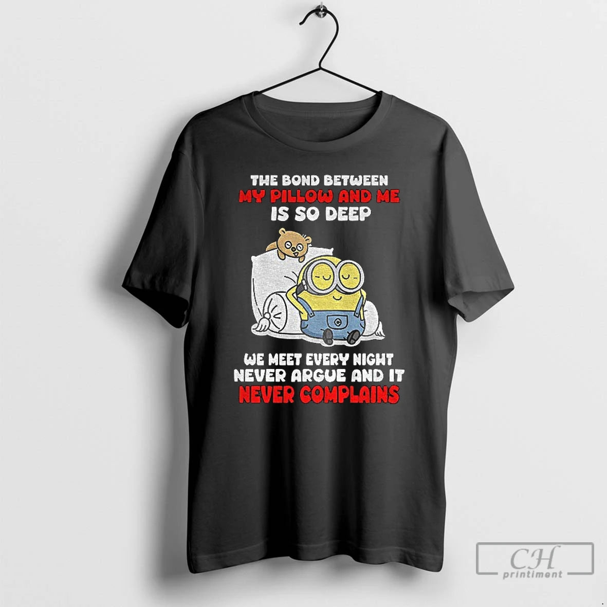 Premium Minion The Bond Between My Pillow And Me Is So Deep We Meet Every T-Shirts, Hoodie, Sweatshirt | AU01DripNestTees.com