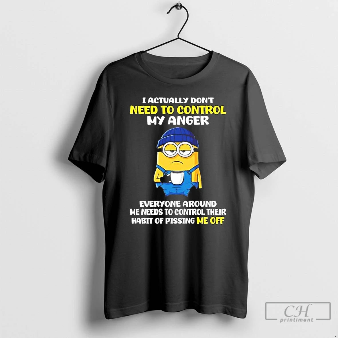 Premium Minions I Actually Dont Need To Control My Anger Everyone T-Shirts, Hoodie, Sweatshirt | AU01DripNestTees.com