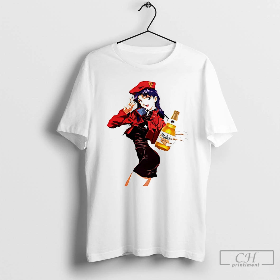 Premium Misato Mod Modelo Beer Anime T-Shirts, Hoodie, Sweatshirt | AU01DripNestTees.com