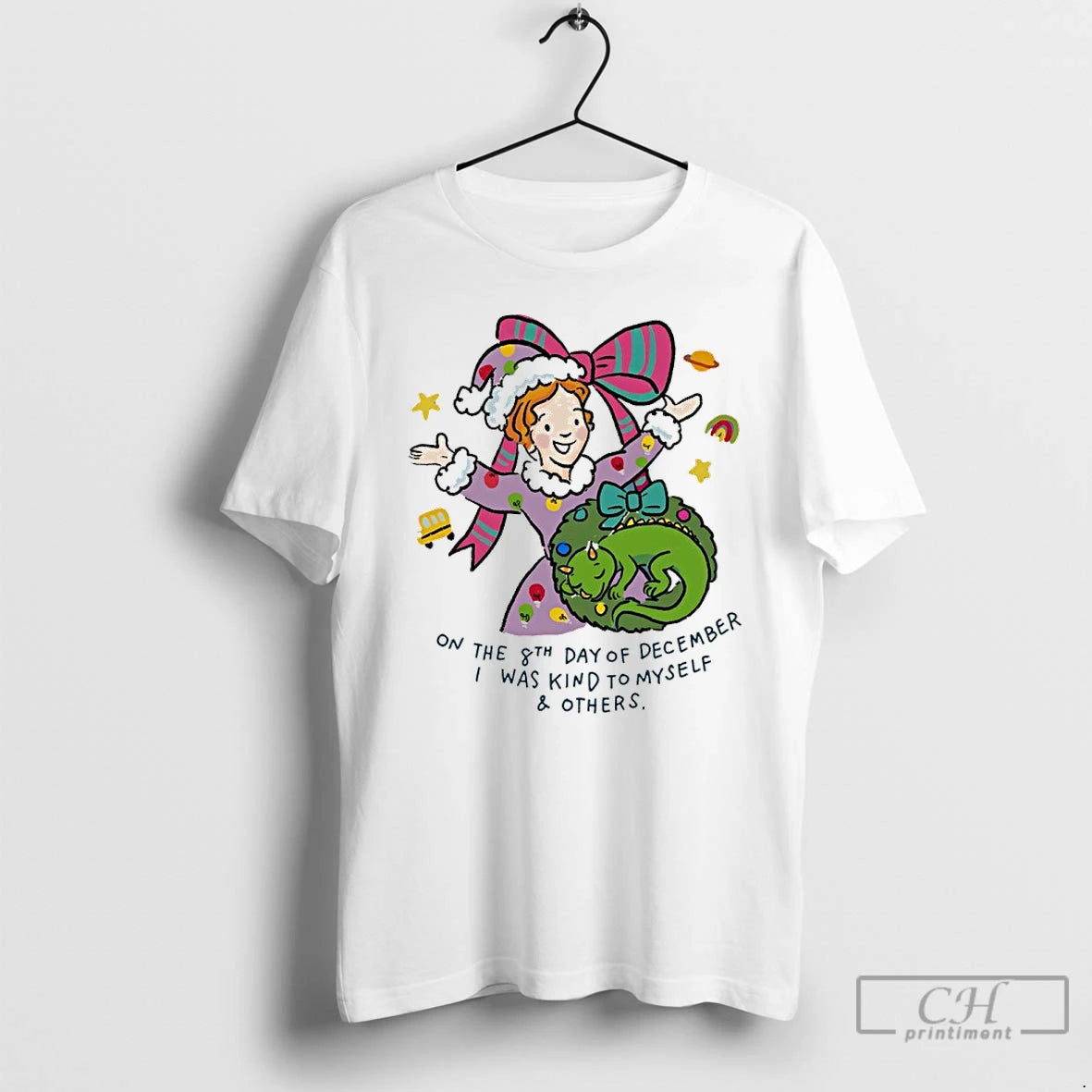 Premium Miss Frizzle On The 8th Day Of December I Was Kind To Myself And T-Shirts, Hoodie, Sweatshirt | AU01DripNestTees.com