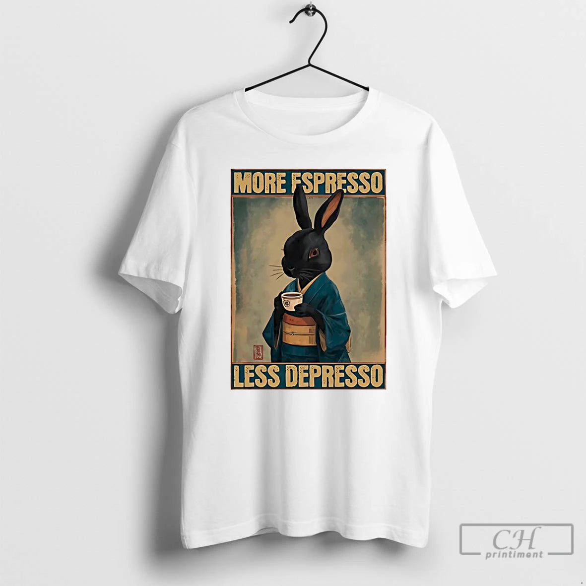 Premium More Espresso Less Depresso Rabbit T-Shirts, Hoodie, Sweatshirt | AU01DripNestTees.com