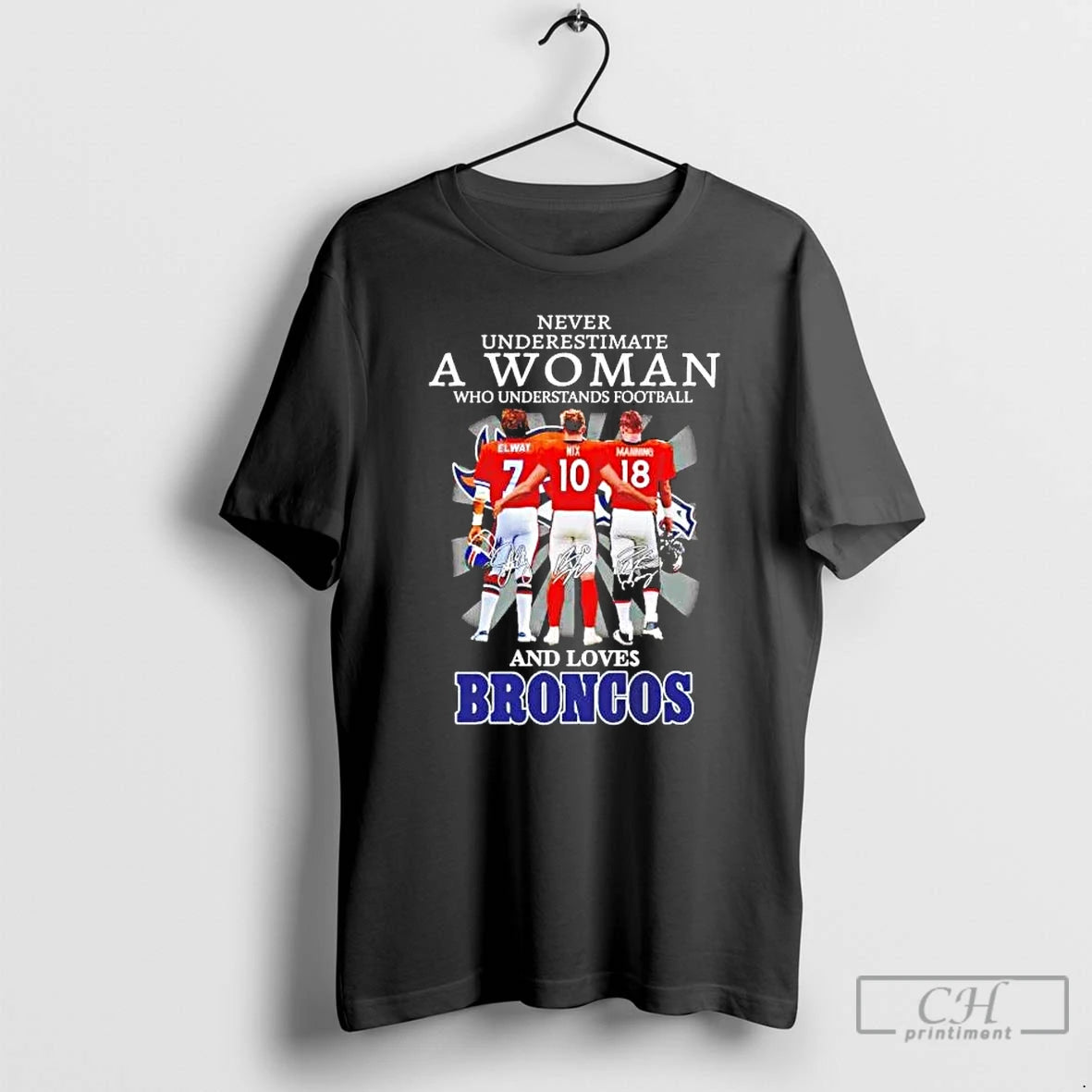 Premium Never Underestimate A Woman Who Understands Football And Loves Broncos Players T Shirts Sweater Hoodie, Sweatshirt