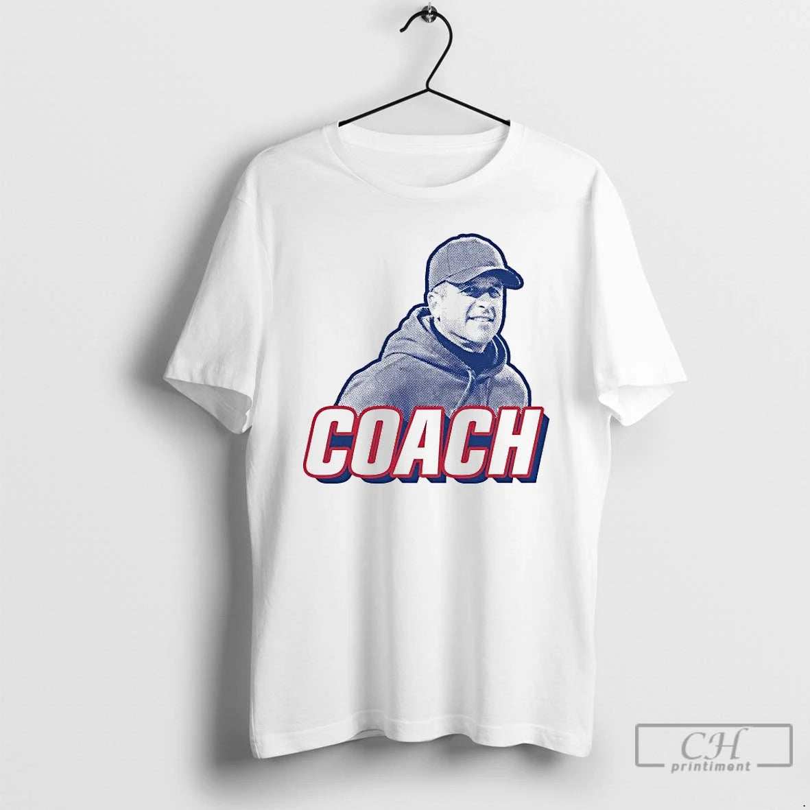 Premium New York Giants John Harbaugh Coach Portrait T-Shirts, Hoodie, Sweatshirt | AU01DripNestTees.com