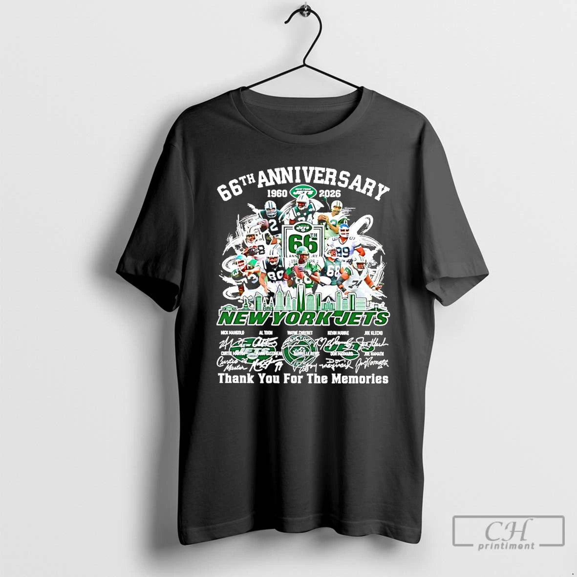 Premium New York Jets 66th Anniversary 1960 2026 Thank You For The Memories Signatures T-Shirts, Hoodie, Sweatshirt