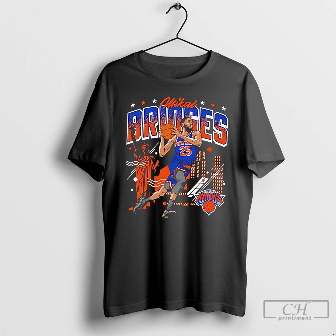 Premium New York Knicks Mikal Bridges Illustration Tee