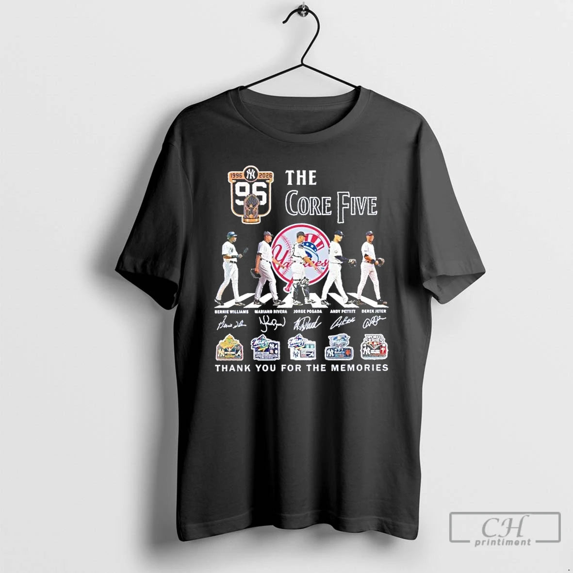 Premium New York Yankees The Core Five 1996 2026 Thank You For The Memories T-Shirts, Hoodie, Sweatshirt
