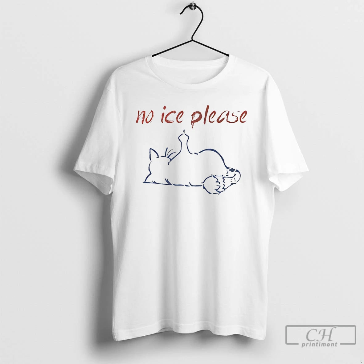 Premium No Ice Please Cat Middle Finger T-Shirts, Hoodie, Sweatshirt | AU01DripNestTees.com
