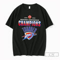 Premium Okc Thunder 2026 Nba Western Conference Champions Logo Tee