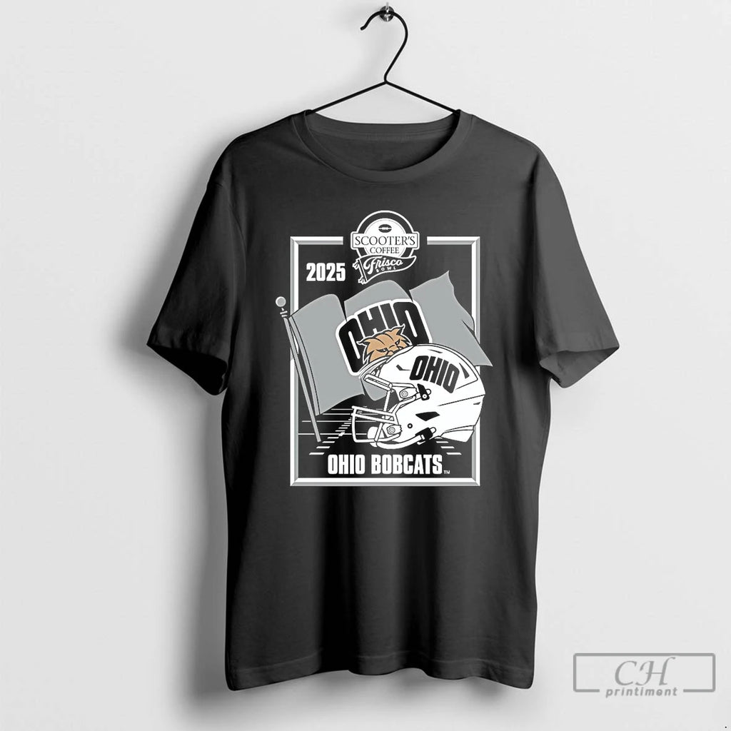 Premium Ohio Bobcats 2025 Frisco Bowl Helmet T-Shirts, Hoodie, Sweatshirt | AU01DripNestTees.com