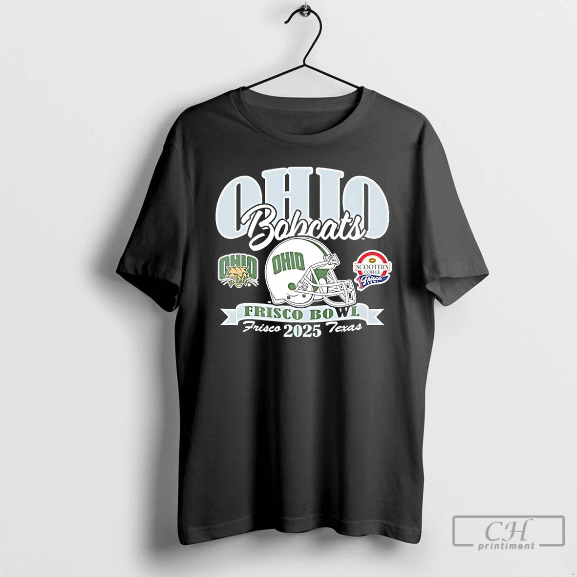 Premium Ohio Bobcats Football 2025 Scooters Coffee Frisco Bowl T-Shirts, Hoodie, Sweatshirt | AU01DripNestTees.com