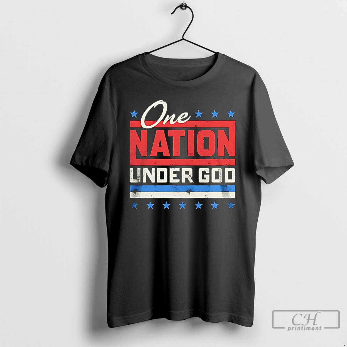 Premium One Nation Under God America T-Shirts, Hoodie, Sweatshirt | AU01DripNestTees.com