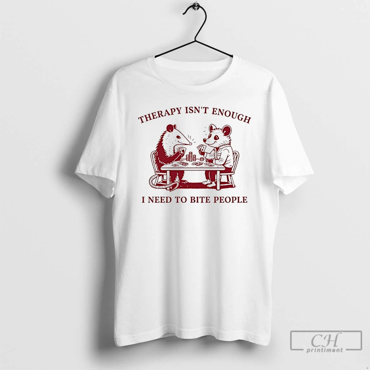 Premium Opossum Therapy Isnt Enough I Need To Bite People T-Shirts, Hoodie, Sweatshirt | AU01DripNestTees.com