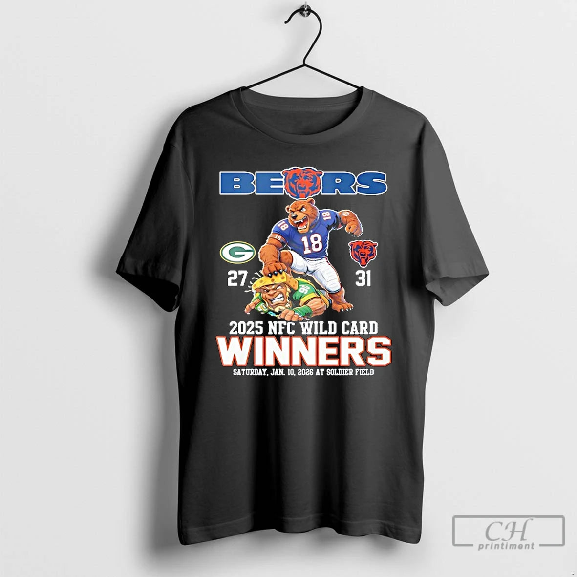 Premium Packers 27 31 Bears 2025 Nfc Wild Card Winners T-Shirts, Hoodie, Sweatshirt | AU01DripNestTees.com