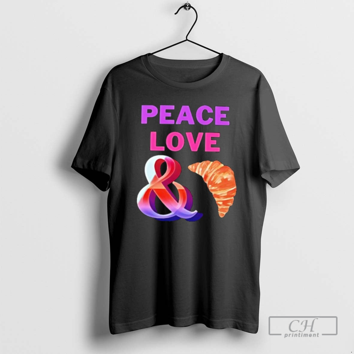 Premium Peace Love And Croissants Shirt Sweater Hoodie, Sweatshirt | AU01DripNestTees.com