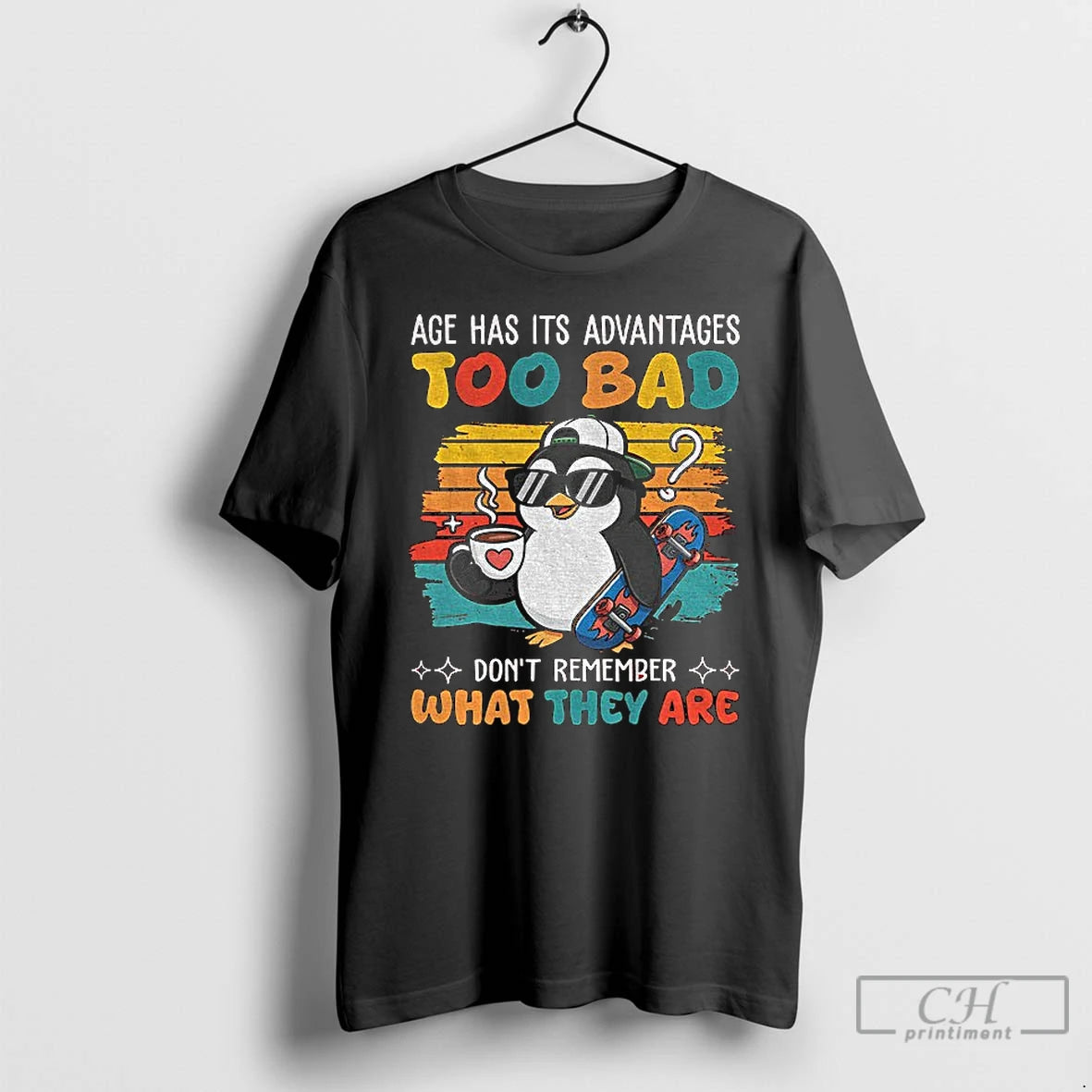 Premium Penguin Age Has Its Advantages Too Bad Dont Remember What They Are T Shirts Hoodie, Sweatshirt | AU01DripNestTees.com