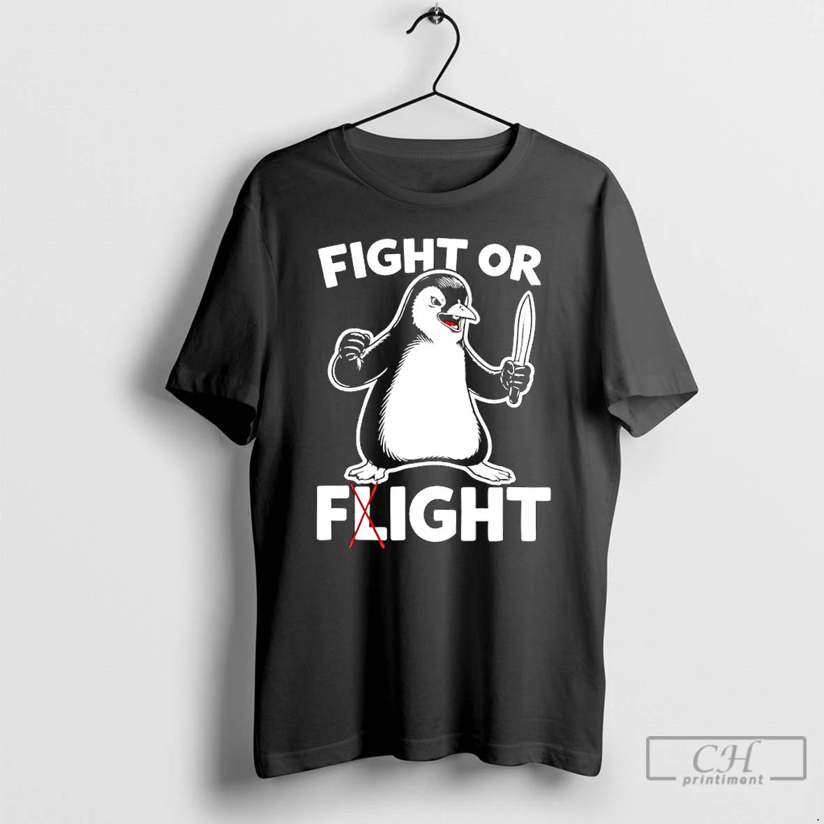 Premium Penguin Fight Or Flight 2026 Meme T-Shirts, Hoodie, Sweatshirt | AU01DripNestTees.com