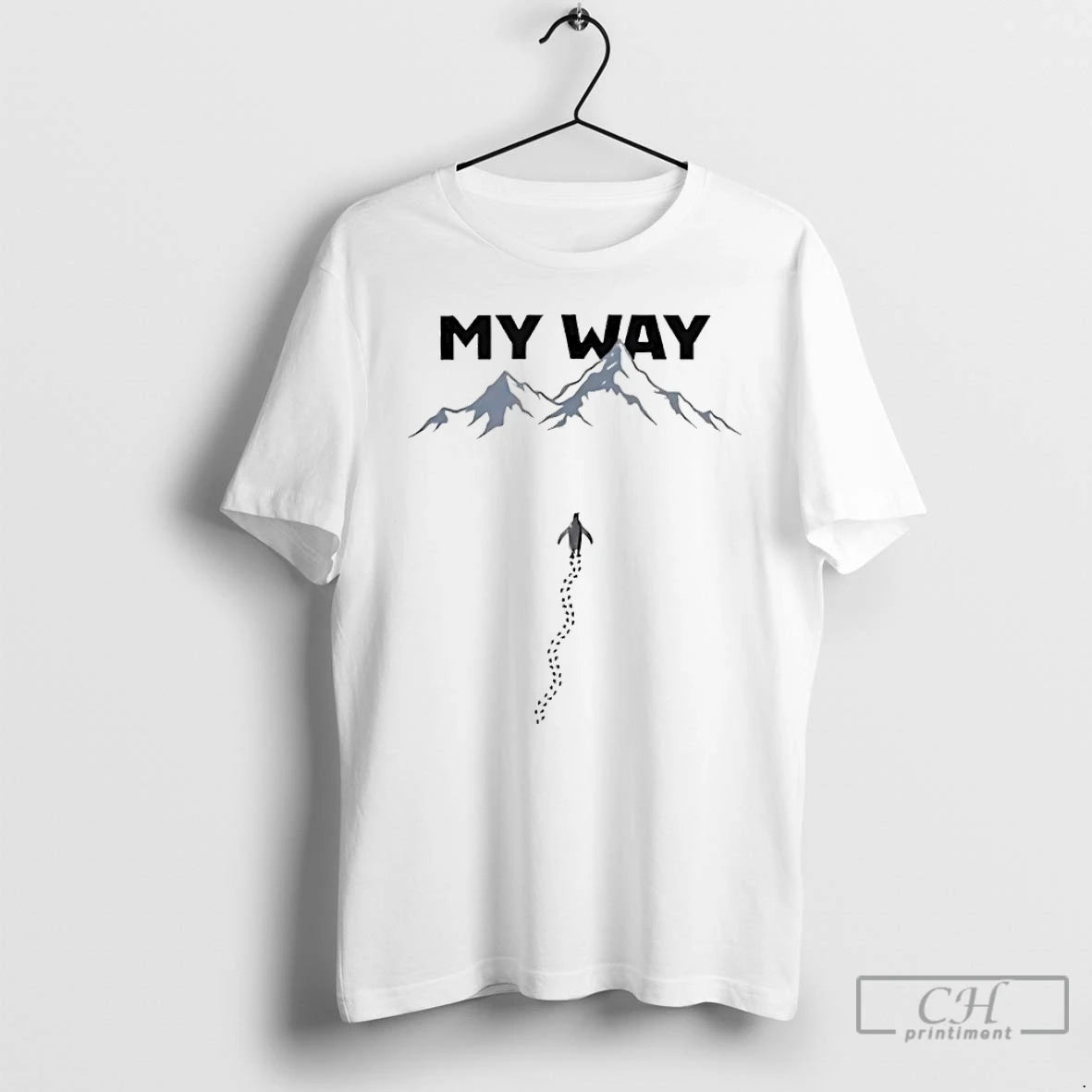 Premium Penguin My Way Mountain T-Shirts, Hoodie, Sweatshirt | AU01DripNestTees.com
