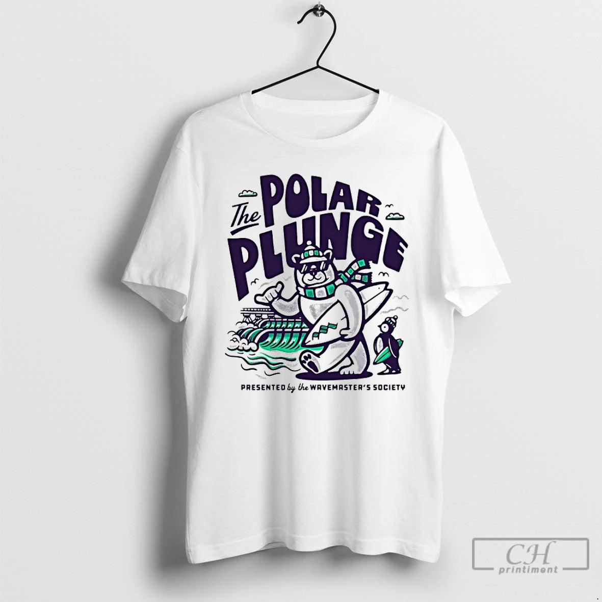 Premium Polar Plunge Ice Jump Polar Bear The Wavemasters Society T-Shirts, Hoodie, Sweatshirt | AU01DripNestTees.com