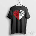 Premium Portland Trail Blazers Love Heart Valentines Day T-Shirts, Hoodie, Sweatshirt | AU01DripNestTees.com
